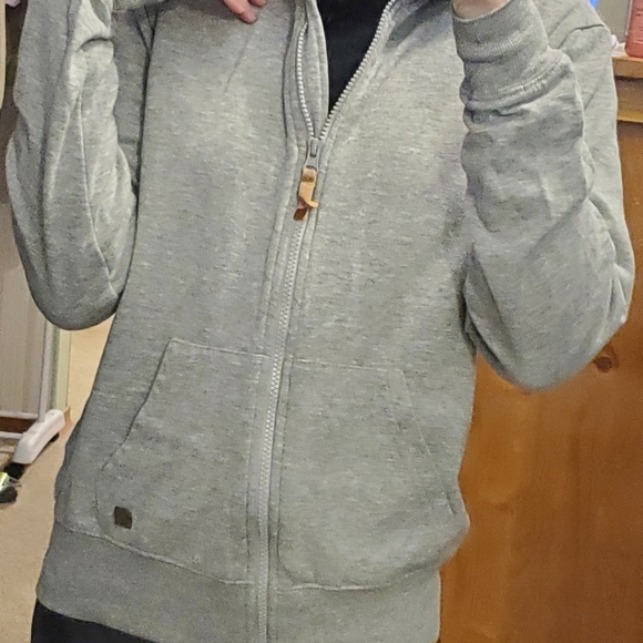 10 Tree Gray Zip Up Sweater - Picture 3 of 7